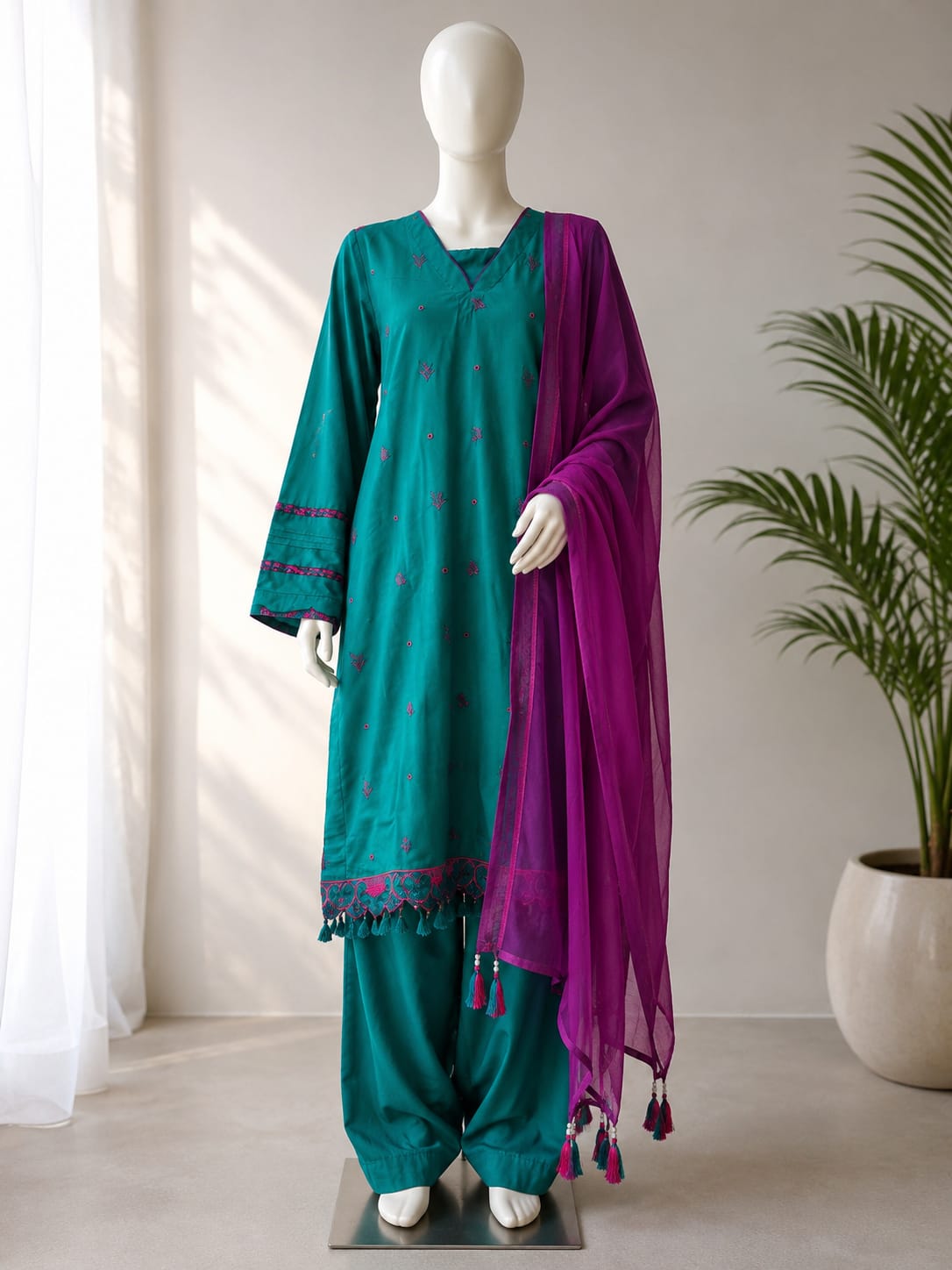 Bottle Green — Embellished 3 Piece Suit