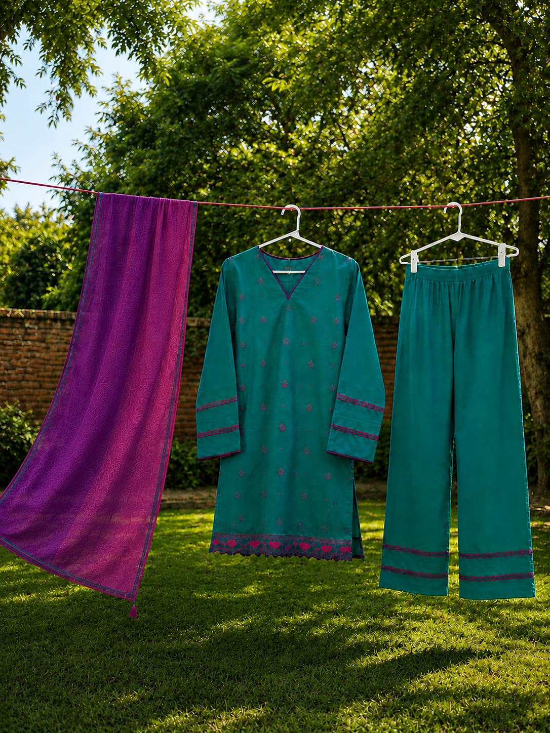 Bottle Green — Embellished 3 Piece Suit